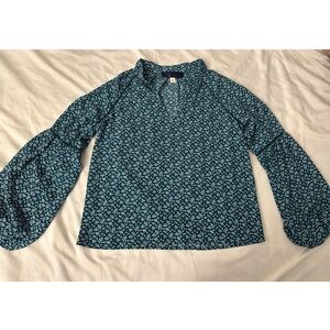 Green Floral Women's Top